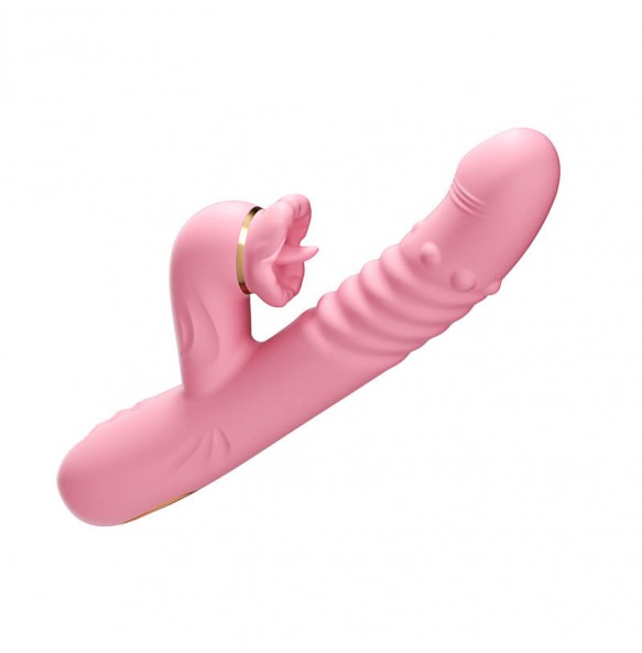 MizzZee - Oral Bliss Heating Licking Rotating Bead Vibrator (Chargeable - Pink)